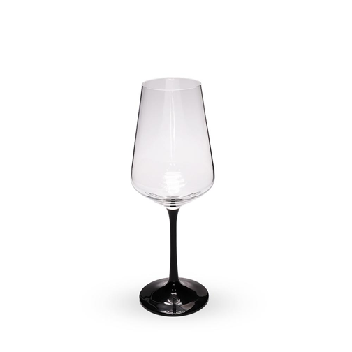 FAUCHON - 6 Wine Glasses with Black Stem 250ml