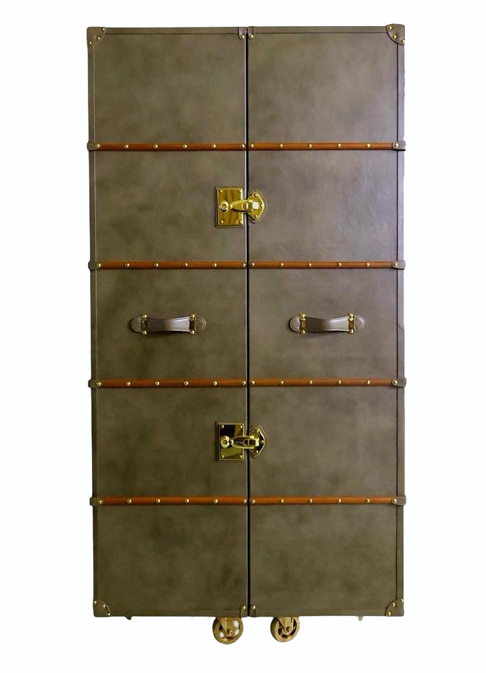 Luxury Bar on Wheels in Genuine Leather with integrated LED lighting 2 MAISON DU LYS