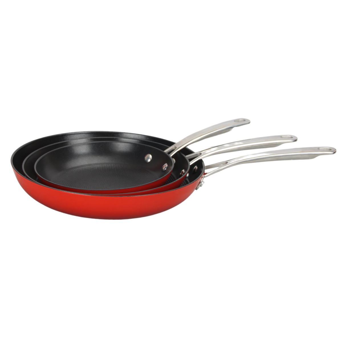 Laguiole - RED AirIron set of frying pans 20/24/28cm 20 Laguiole - RED AirIron set of frying pans 20/24/28cm