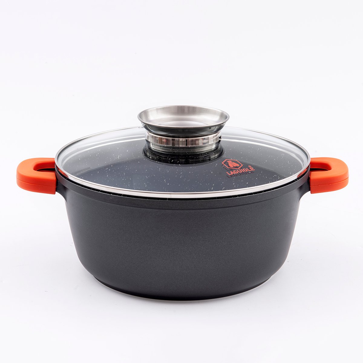 Laguiole Stockpot 24cm (4.3L), Black, Ceramic Non-Stick, Greblon CK2, Induction Compatible