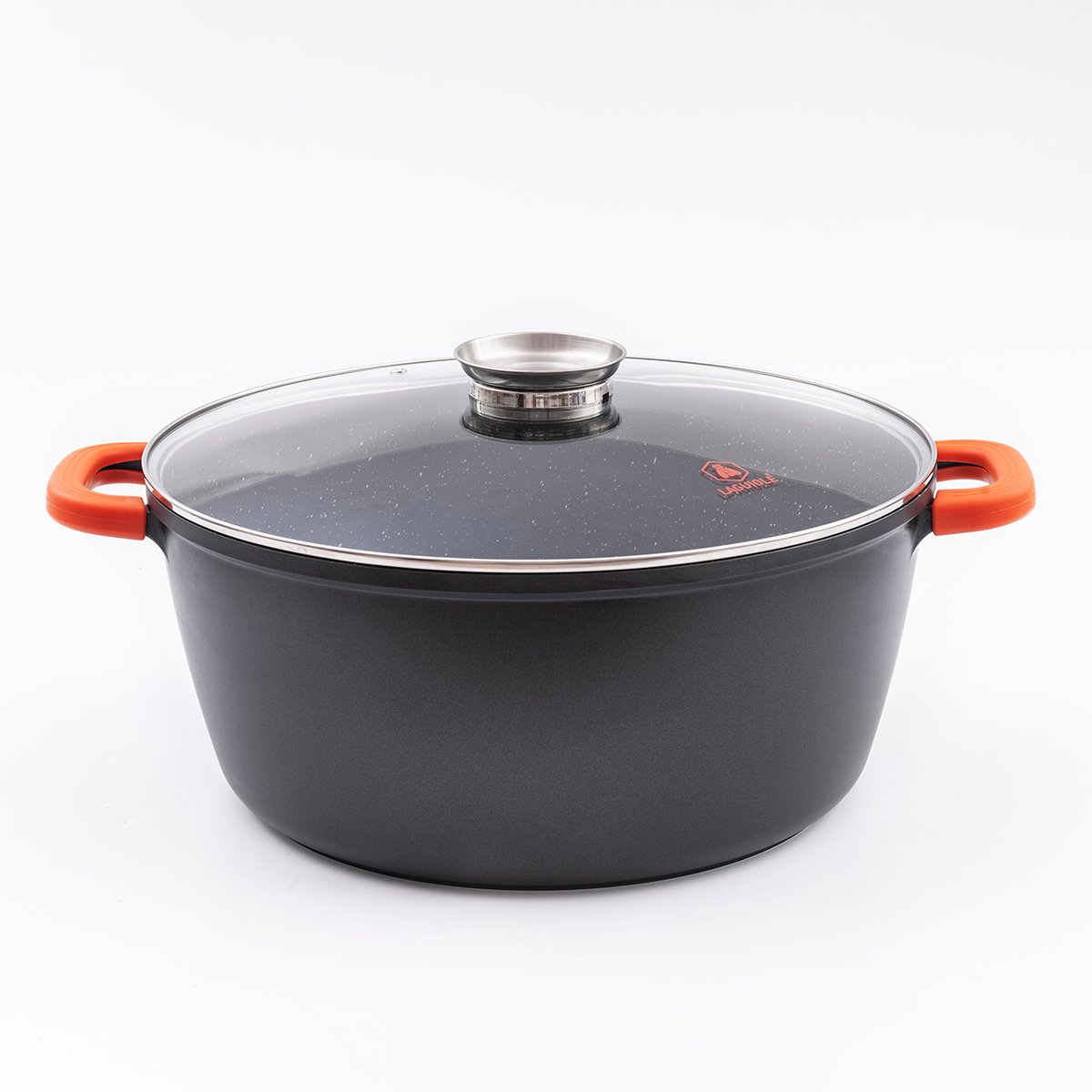 Laguiole Stockpot 32cm (10.4L), Black, Ceramic Non-Stick, Greblon CK2, Induction Compatible