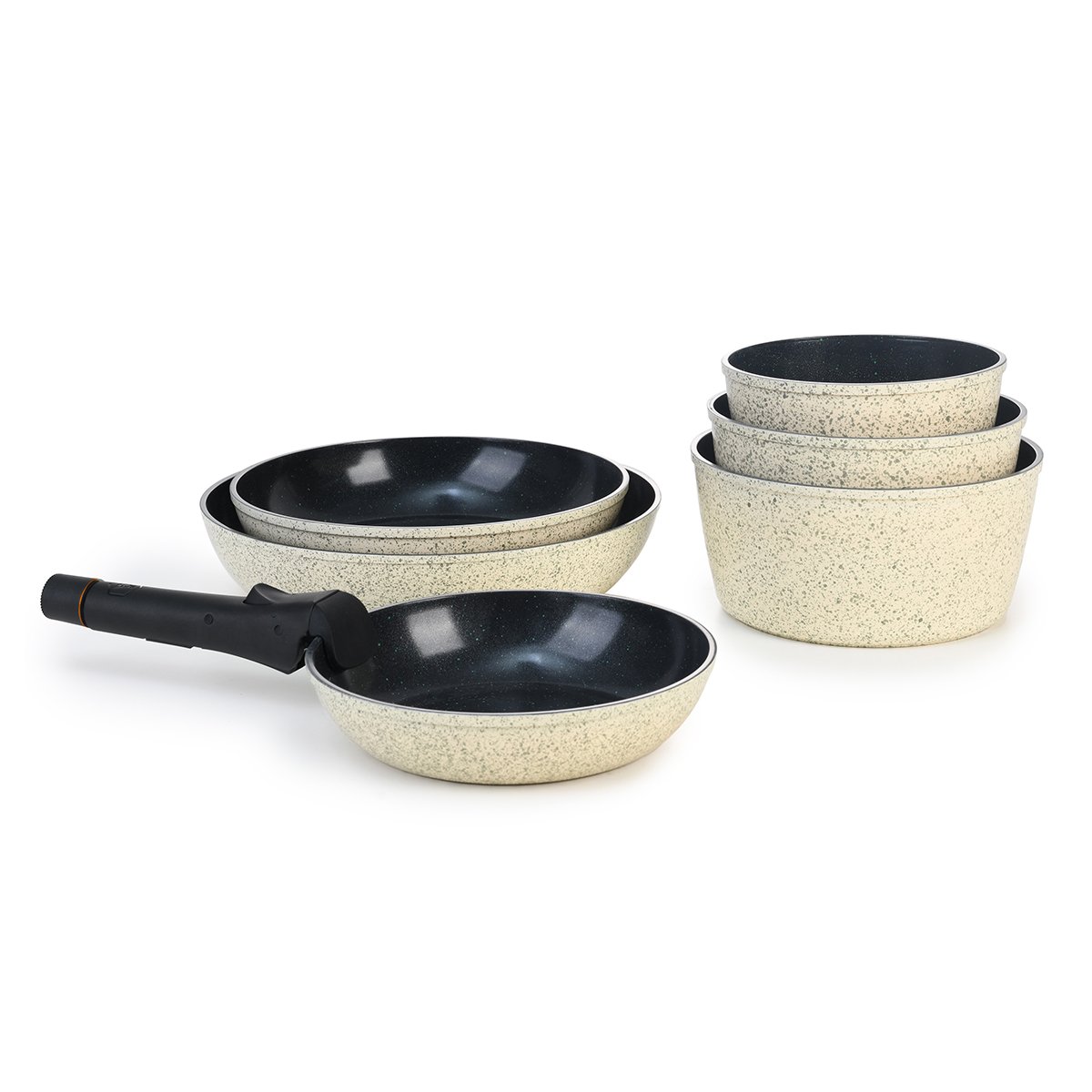 Laguiole – JADE , reactif 7-piece set Universal removable handle