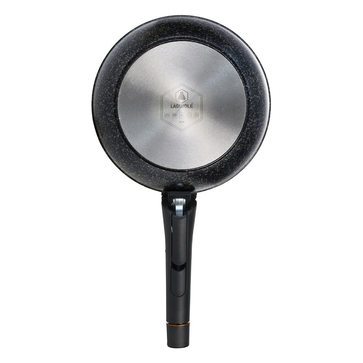 Laguiole – “Réactif” CHARBON 3-frying pan set (20/24/28 cm) Universal removable handle 4 MAISON DU LYS