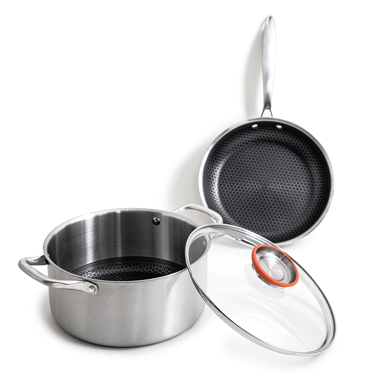 Set of 3 pieces : Pot 24x11.5 cm + Pan 24x4.5 cm