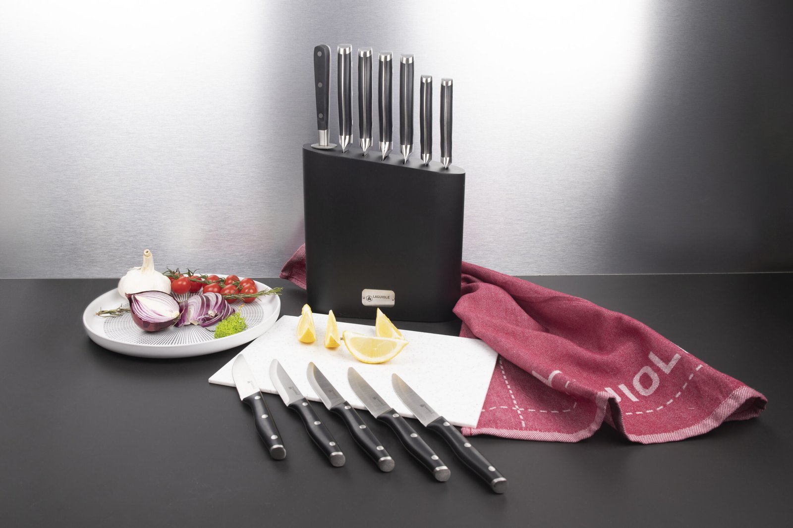 Laguiole - Knife block of 7 knives VATEL