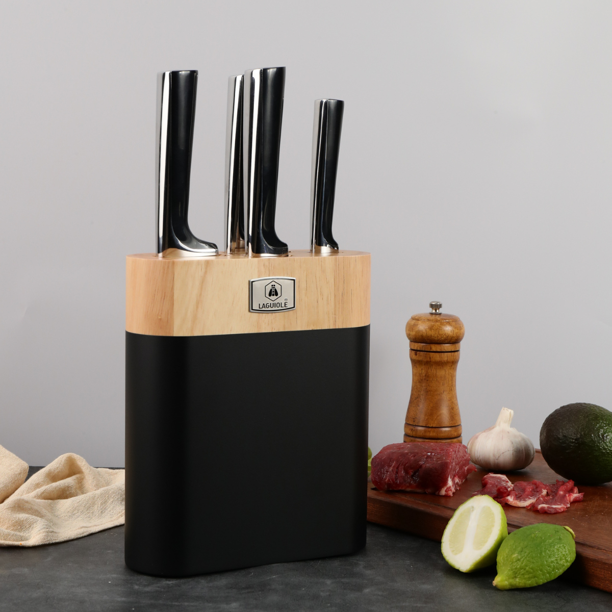 Laguiole - Knife block of 4 Knives 'ScintiBois'
