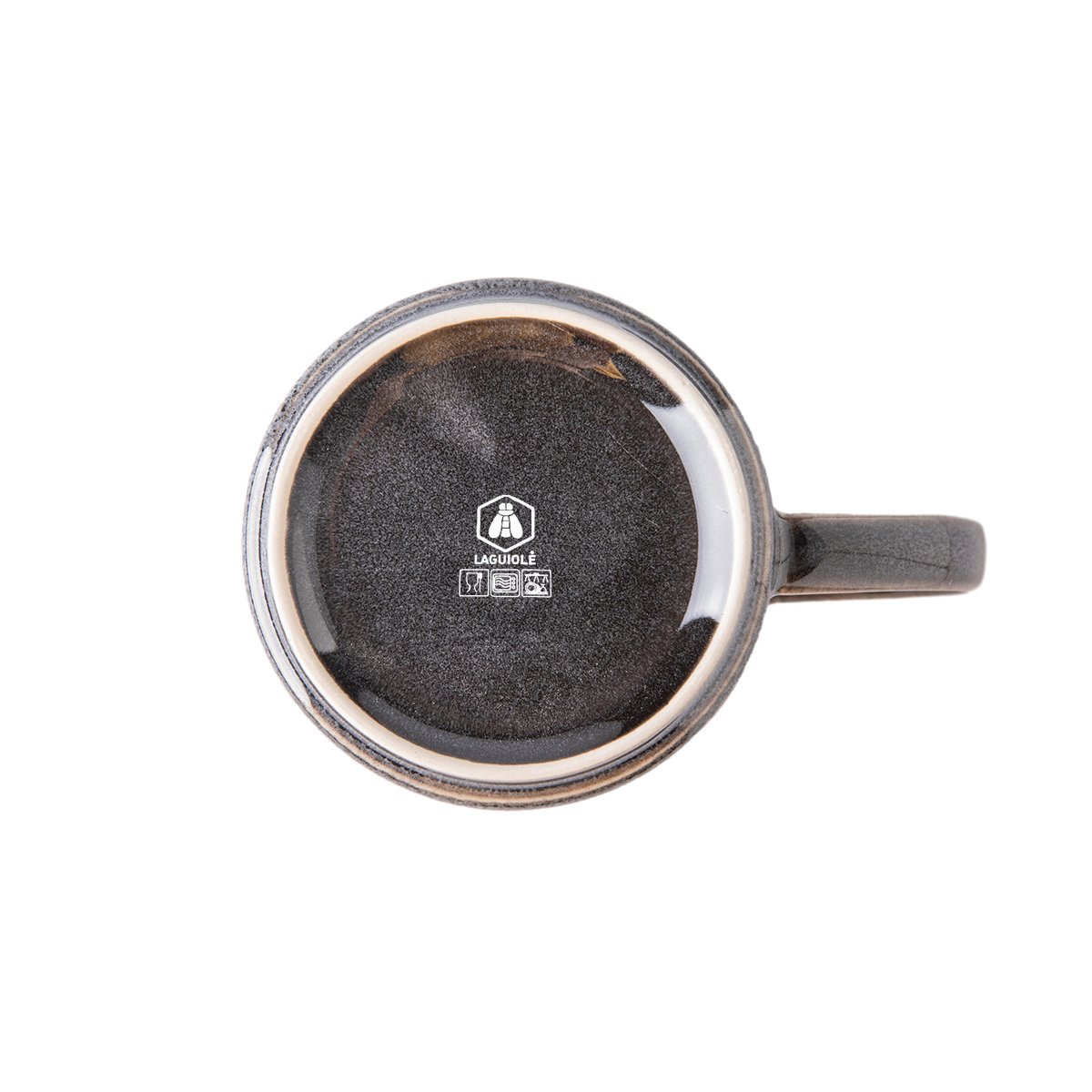 Laguiole - 2 Mugs stoneware D8.8xH9cm CARBON, reactive glaze 3 MAISON DU LYS