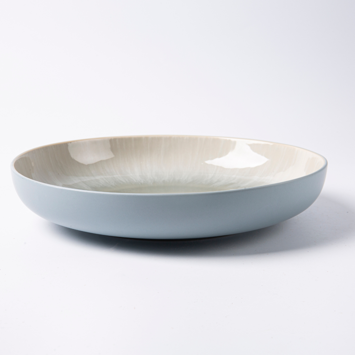 Laguiole – 6 soup plate set in stoneware with reactive glaze, Iris Blue