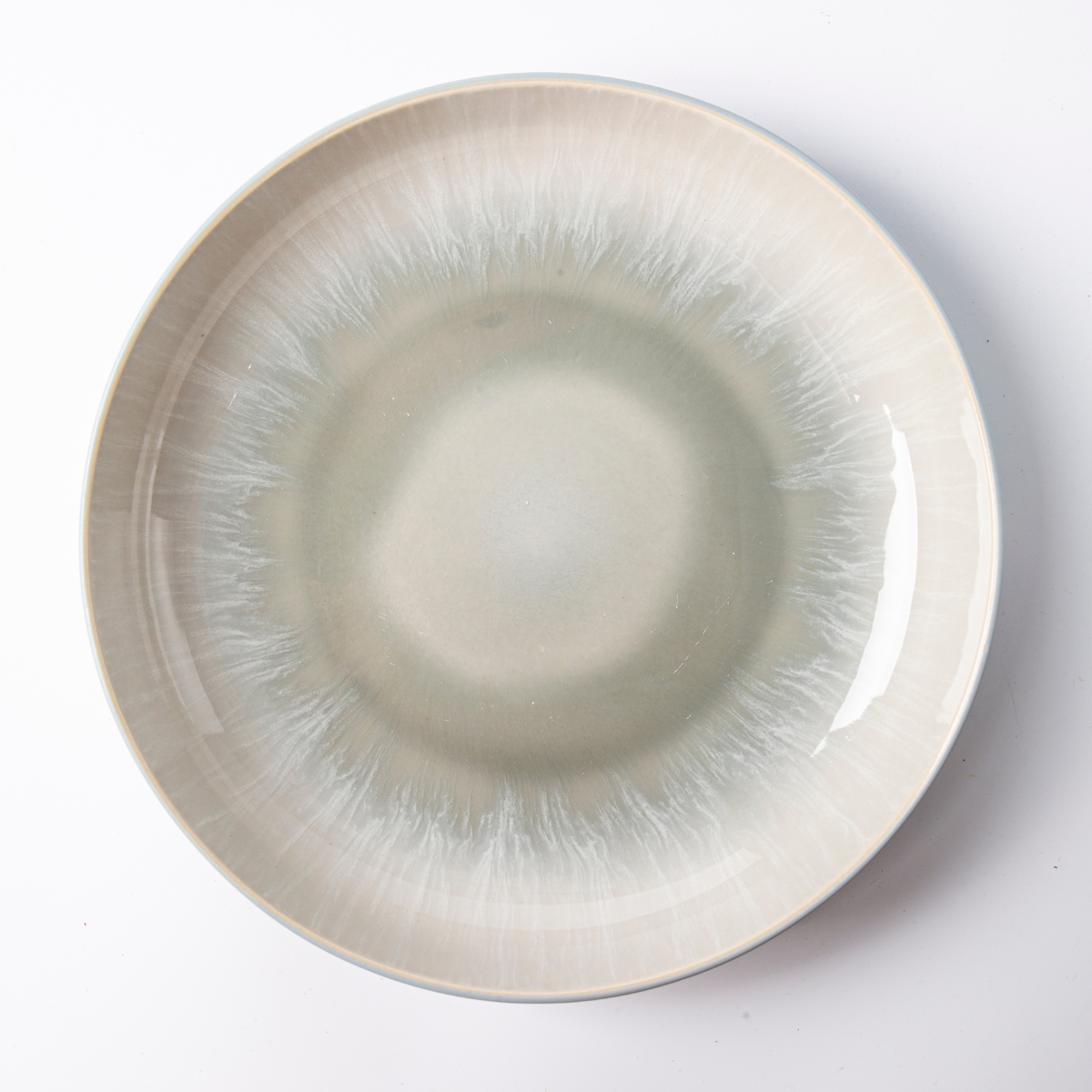 Laguiole - 6 soup plate set in stoneware with reactive glaze, Iris Bleu Iris Blue 2 MAISON DU LYS