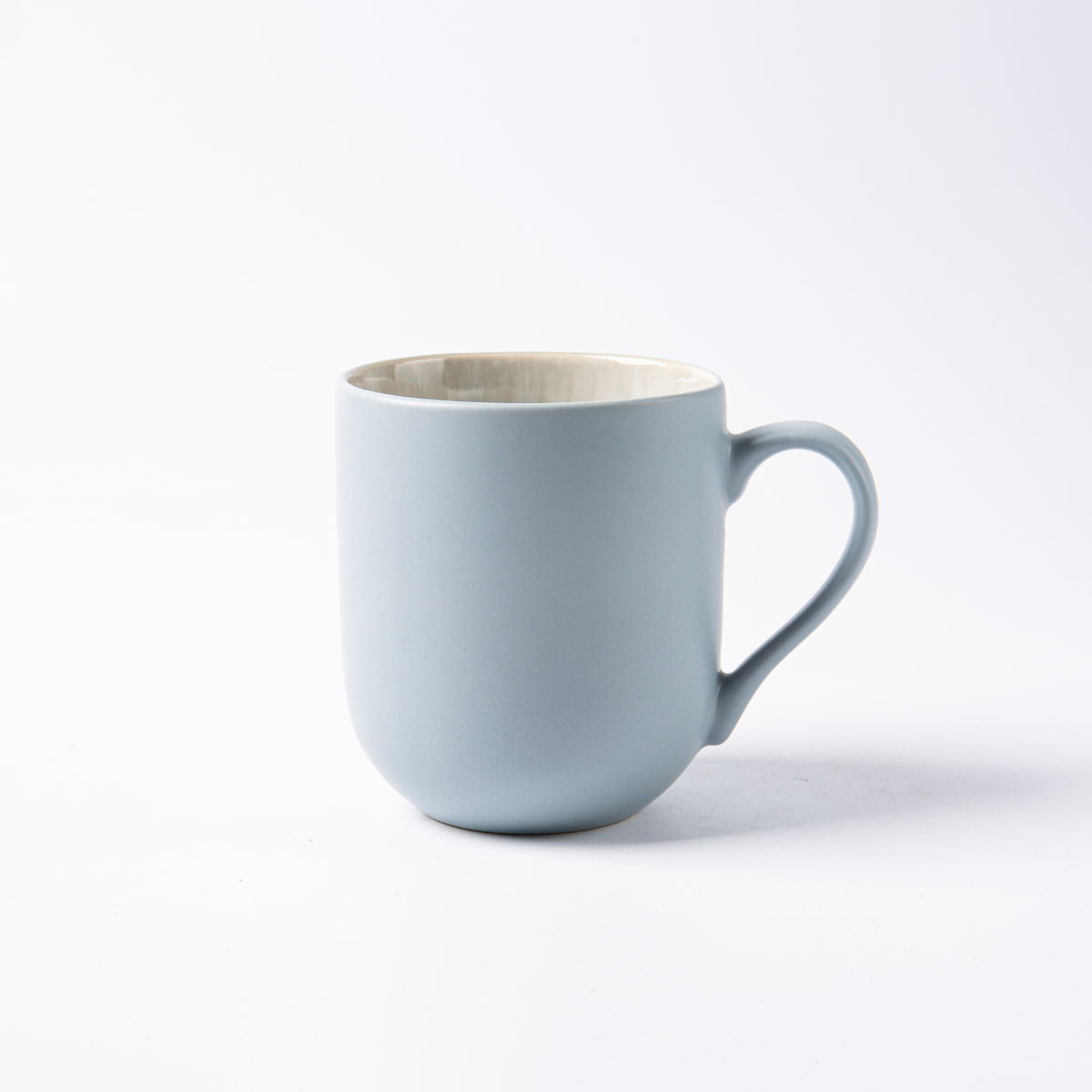 Laguiole – 2 Mugs in stoneware with reactive glaze, Iris Blue