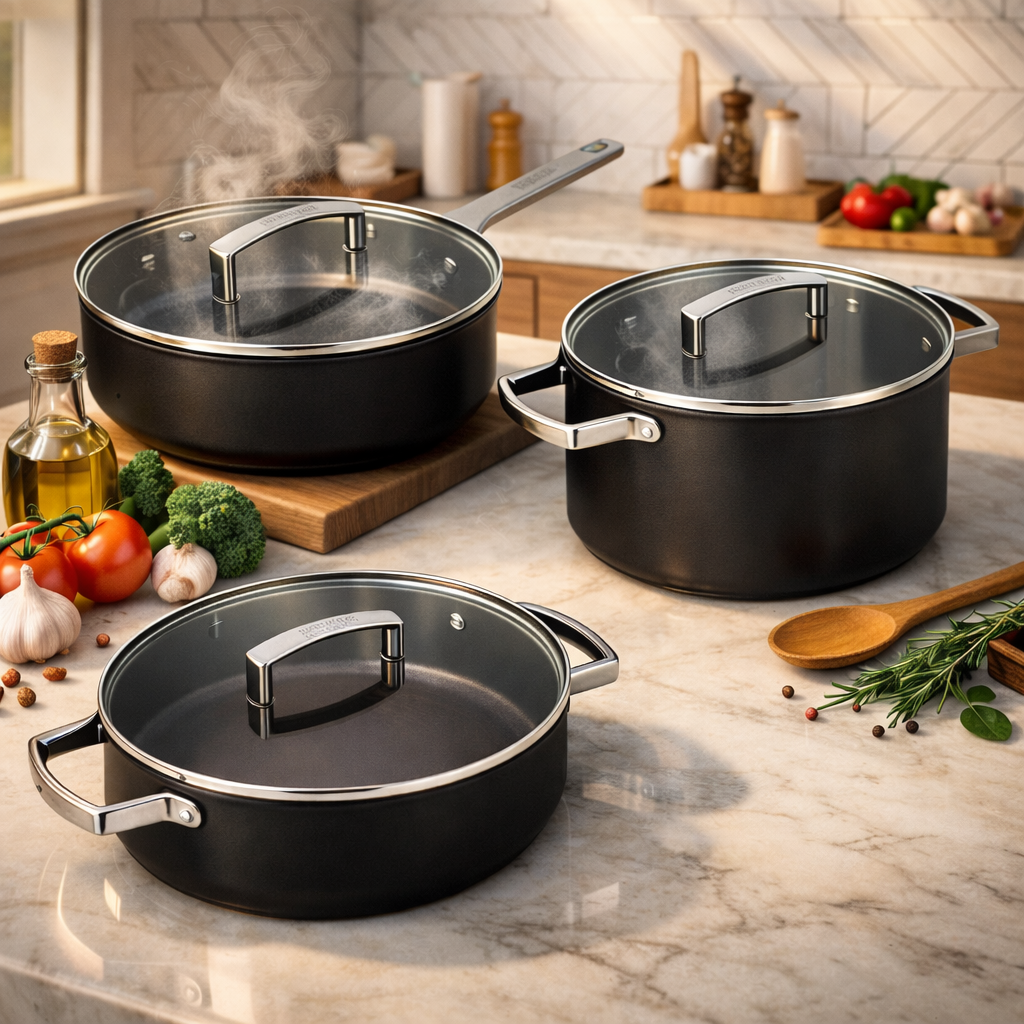 Fauchon - Non-Stick Aluminum Signature set of 3 21 Non-Stick Aluminum Signature set of 3